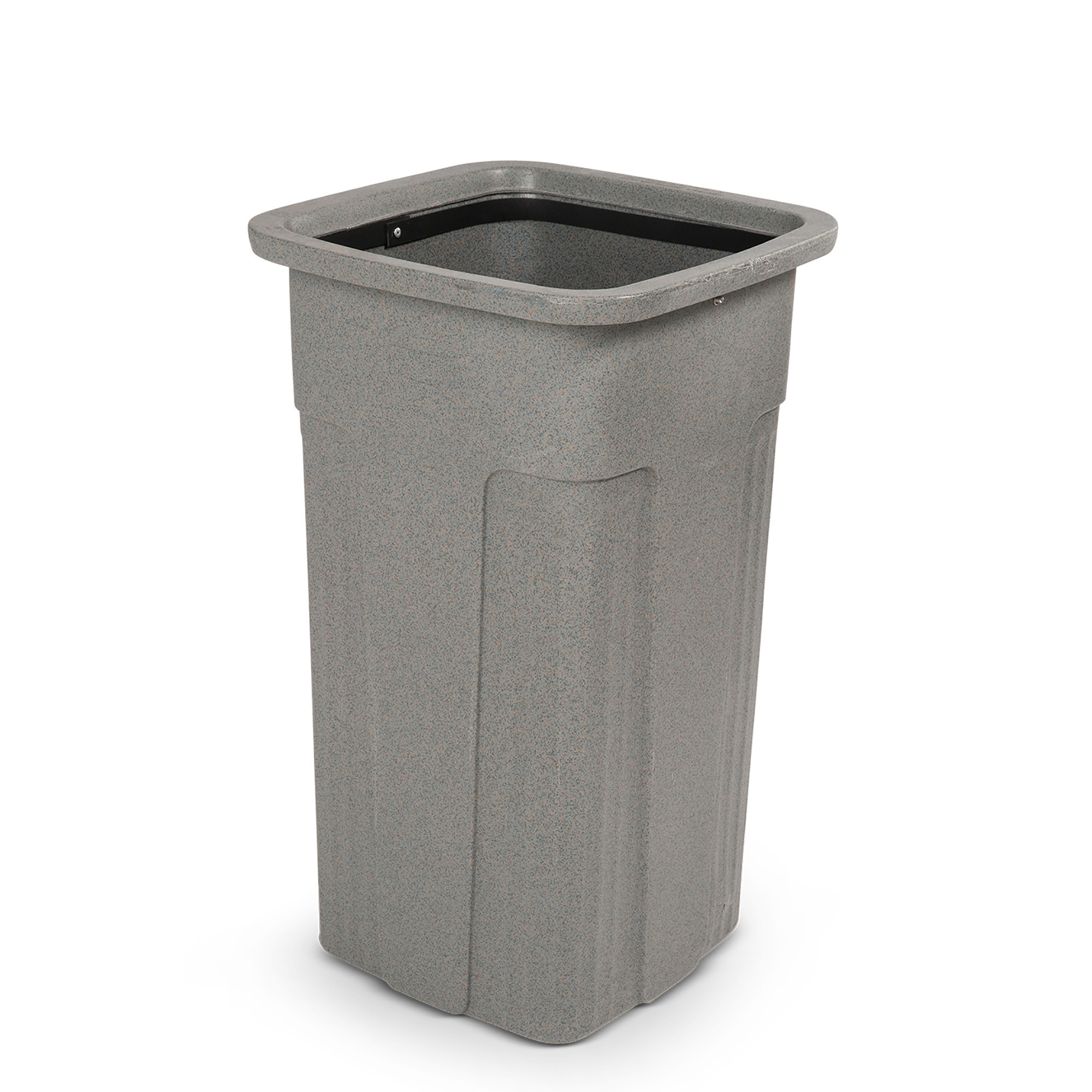 TOTER Slimline Trash Can - 25-Gallon Capacity, Graystone, Rugged Rim, Model# SSC25-00GST